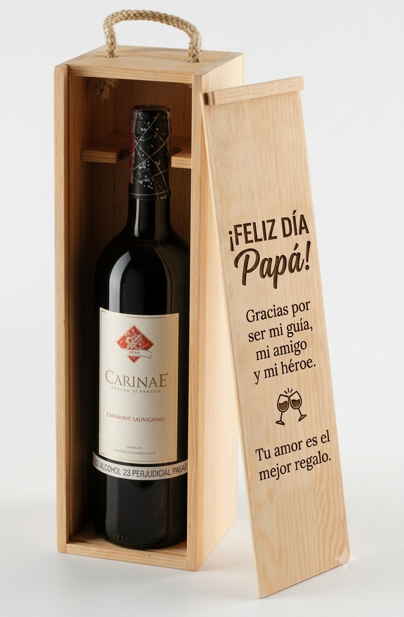 Caja MDF para botella