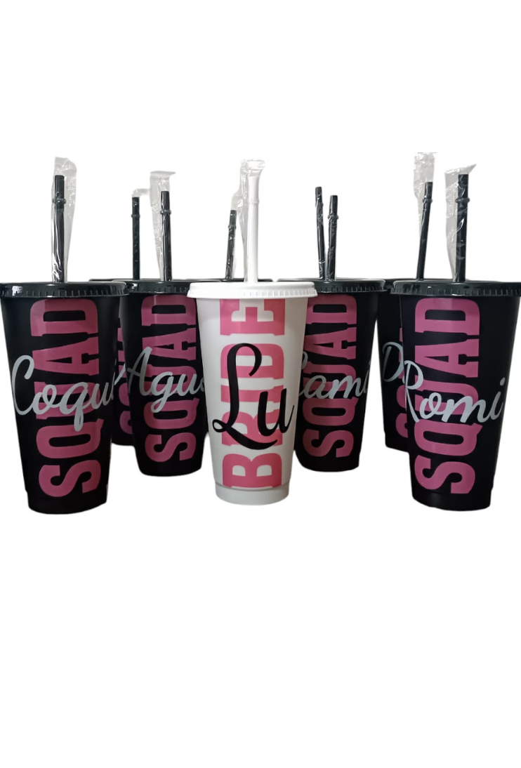 Vaso plástico rígido con sorbo - Imagen 1