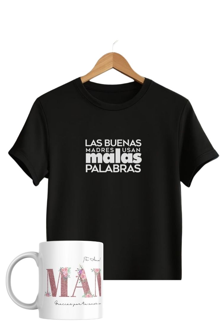 Remera Algodón Mamá con taza - Imagen 2