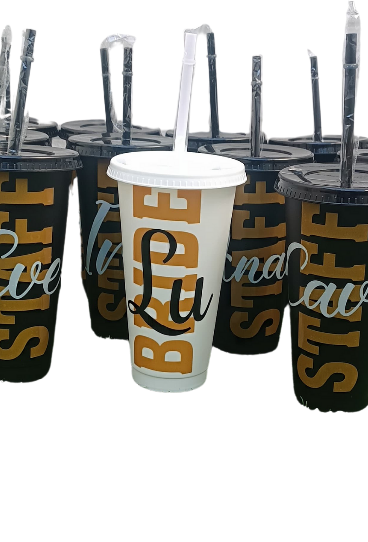 Vaso plástico rígido con sorbo - Imagen 3