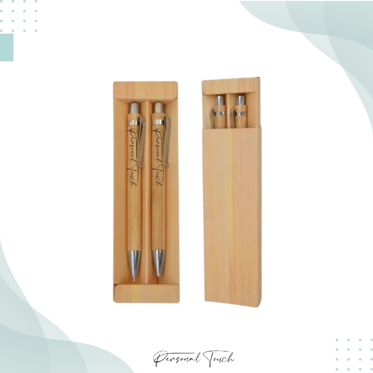 Set Bamboo Lápiz y Lapicera